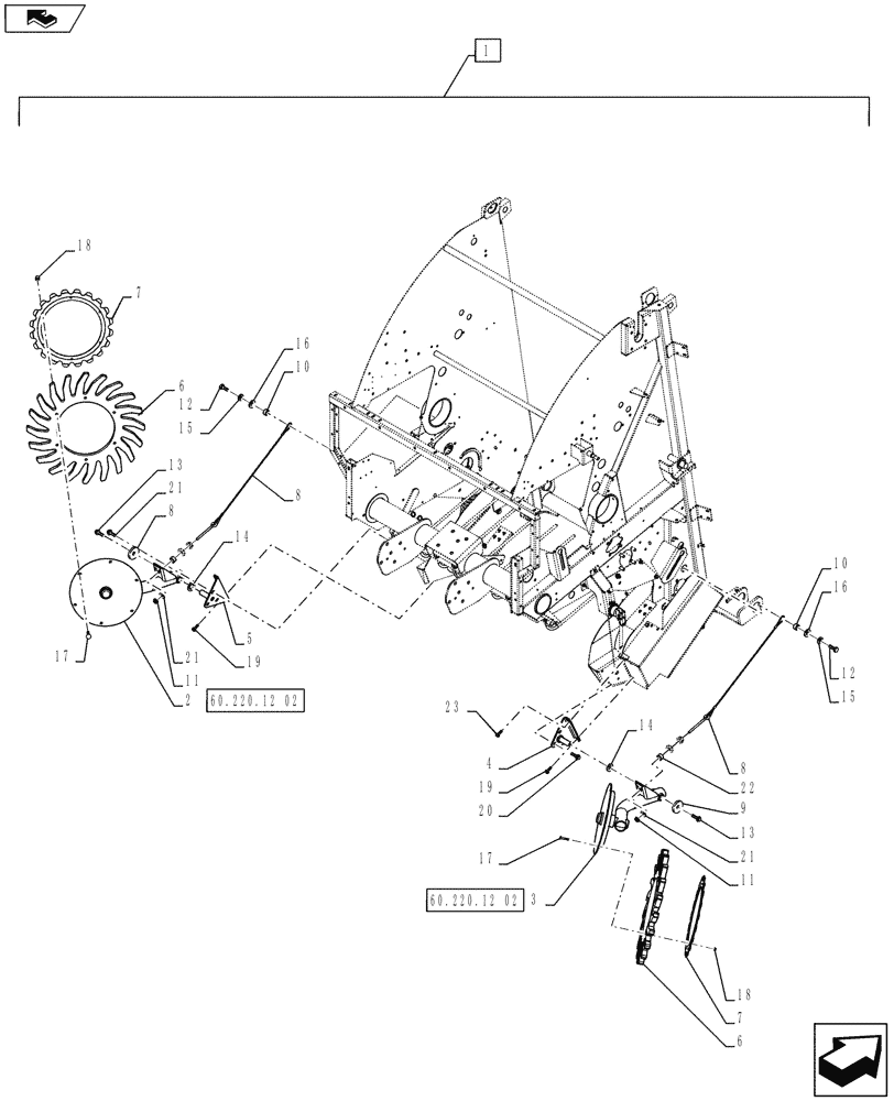 Схема запчастей Case IH RB455A - (88.060.01) - DIA KIT, GATHERING WHEEL (88) - ACCESSORIES