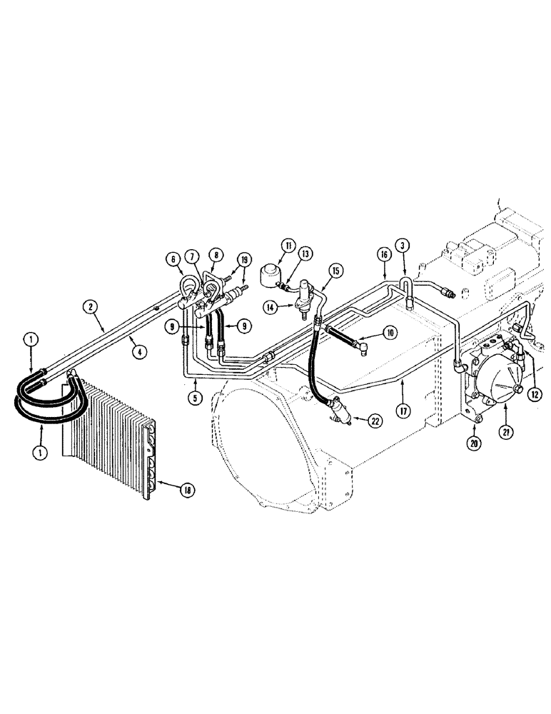 Схема запчастей Case IH 585 - (1-04) - PICTORIAL INDEX, HYDRAULIC AND BRAKE LINES (00) - PICTORIAL INDEX