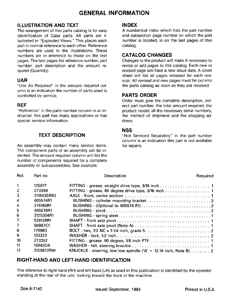 Схема запчастей Case IH 695 - (1-04) - GENERAL INFORMATION (00) - PICTORIAL INDEX