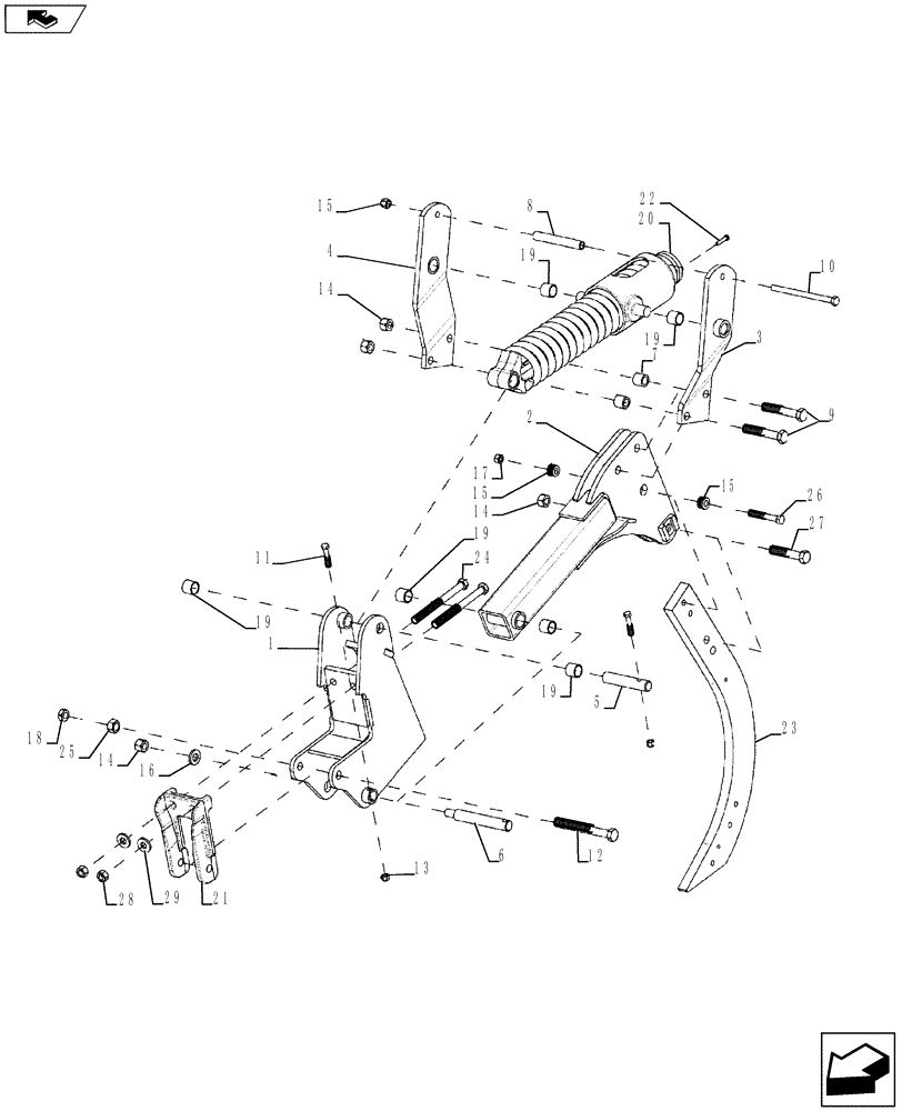 Схема запчастей Case IH 870 - (75.200.02) - SR-13 SHANK ASSEMBLY (75) - SOIL PREPARATION