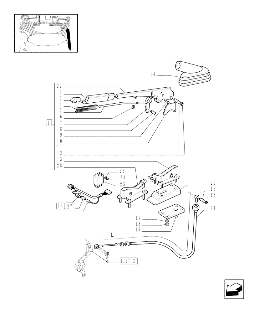 Схема запчастей Case IH JX100U - (1.95.1[01]) - MAIN BRAKE & PARTS - C4897 (10) - OPERATORS PLATFORM/CAB