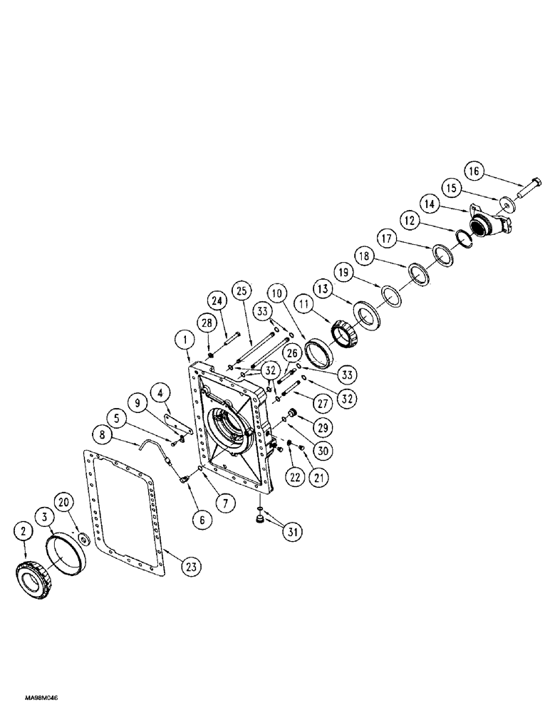 Схема запчастей Case IH 9370 QUADTRAC - (6-094) - AXLE ASSEMBLY, FRONT COVER (06) - POWER TRAIN