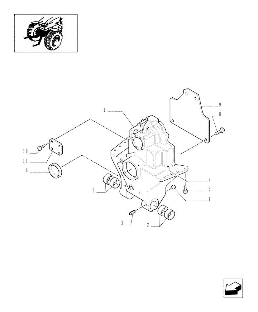 Схема запчастей Case IH MXM155 - (1.80.5/01[01]) - (VAR.789) FRONT HYDRAULIC LIFT FOR CCLS - FRONT LIFT BOX (07) - HYDRAULIC SYSTEM