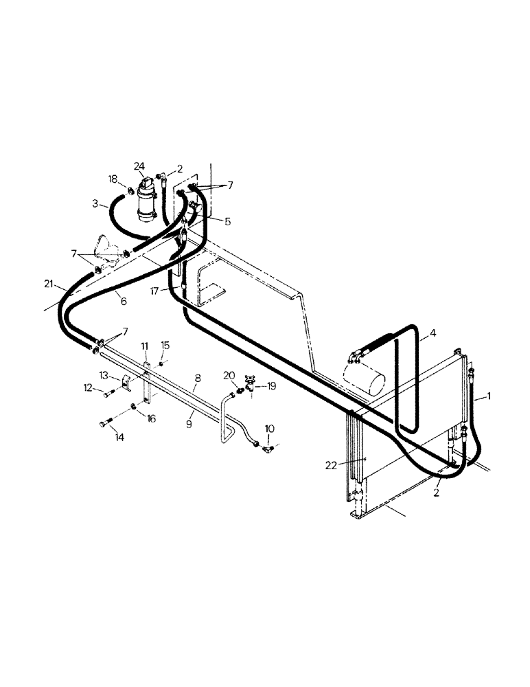 Схема запчастей Case IH CM360 - (03-06) - A/C AND HEATER PLUMBING, CUMMINS 855 ENGINE (03) - Climate Control