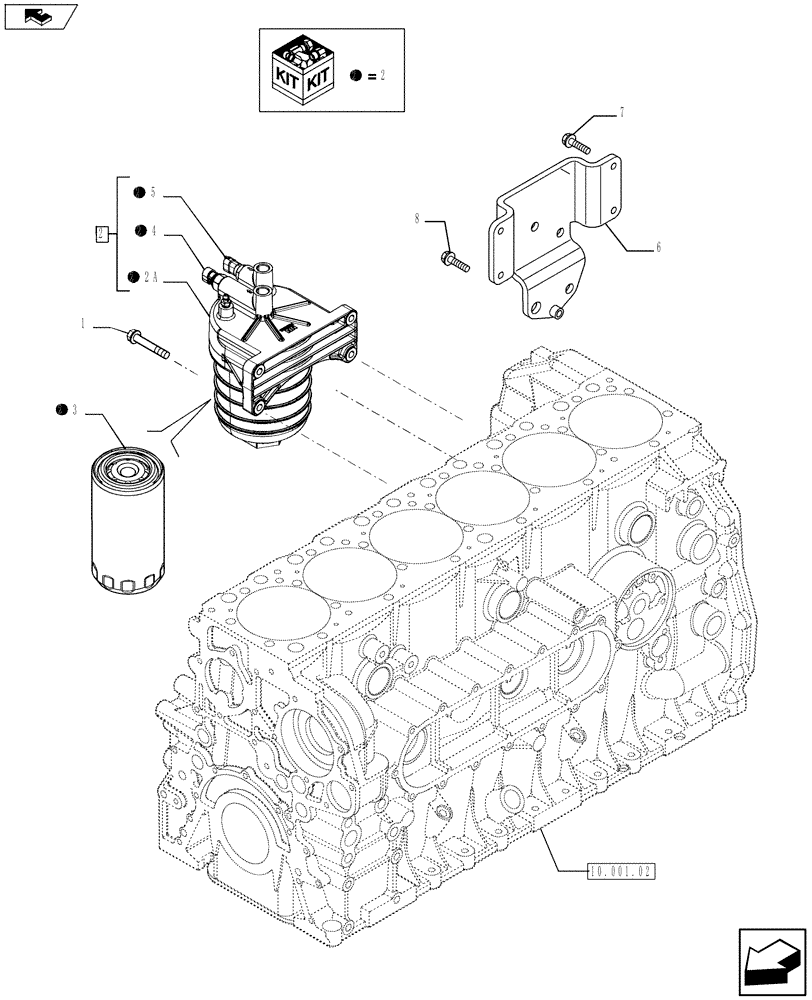 Схема запчастей Case IH F2CFE613T A019 - (10.206.01) - FUEL FILTER & RELATED PARTS (5801507198 - 5801381456) (10) - ENGINE