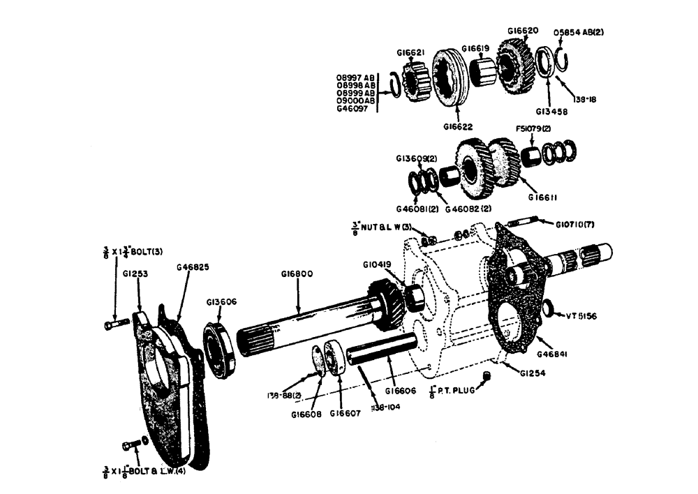 Схема запчастей Case IH 630 - (069) - DUAL RANGE UNIT (CASE-O-MATIC DRIVE ONLY) (06) - POWER TRAIN