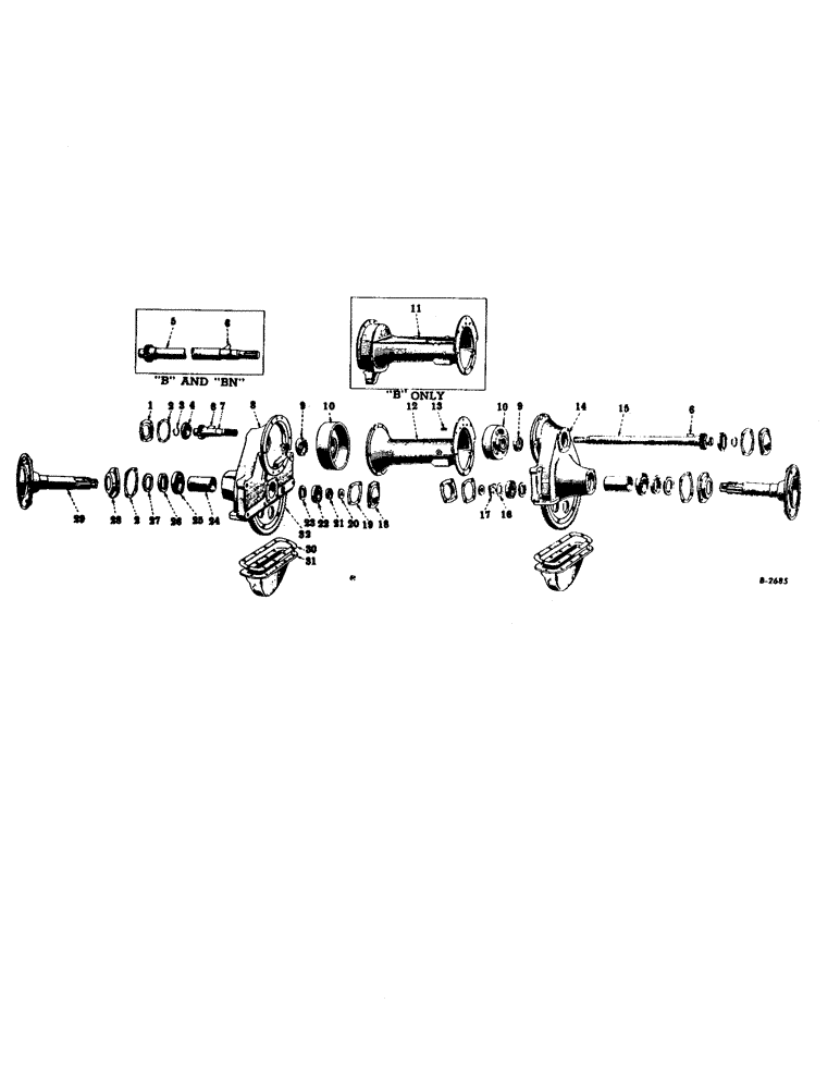 Схема запчастей Case IH FARMALL B - (092) - CHASSIS, FINAL DRIVE (12) - CHASSIS