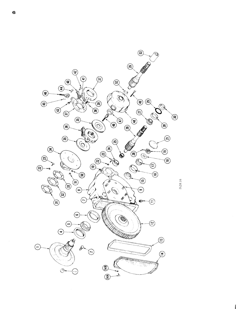 Схема запчастей Case IH 1665 - (06) - FINAL DRIVE AND BRAKE ASSEMBLY (25) - FRONT AXLE SYSTEM