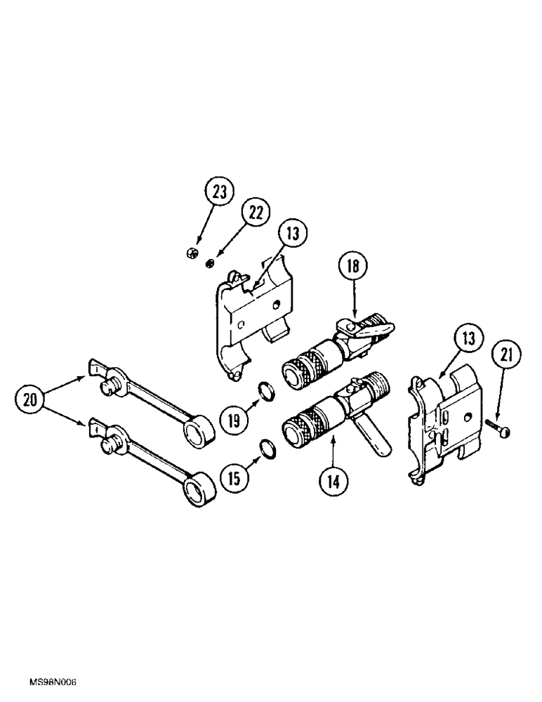 Схема запчастей Case IH 9370 - (8-066) - REMOTE QUICK DISCONNECT COUPLER ASSEMBLY (08) - HYDRAULICS