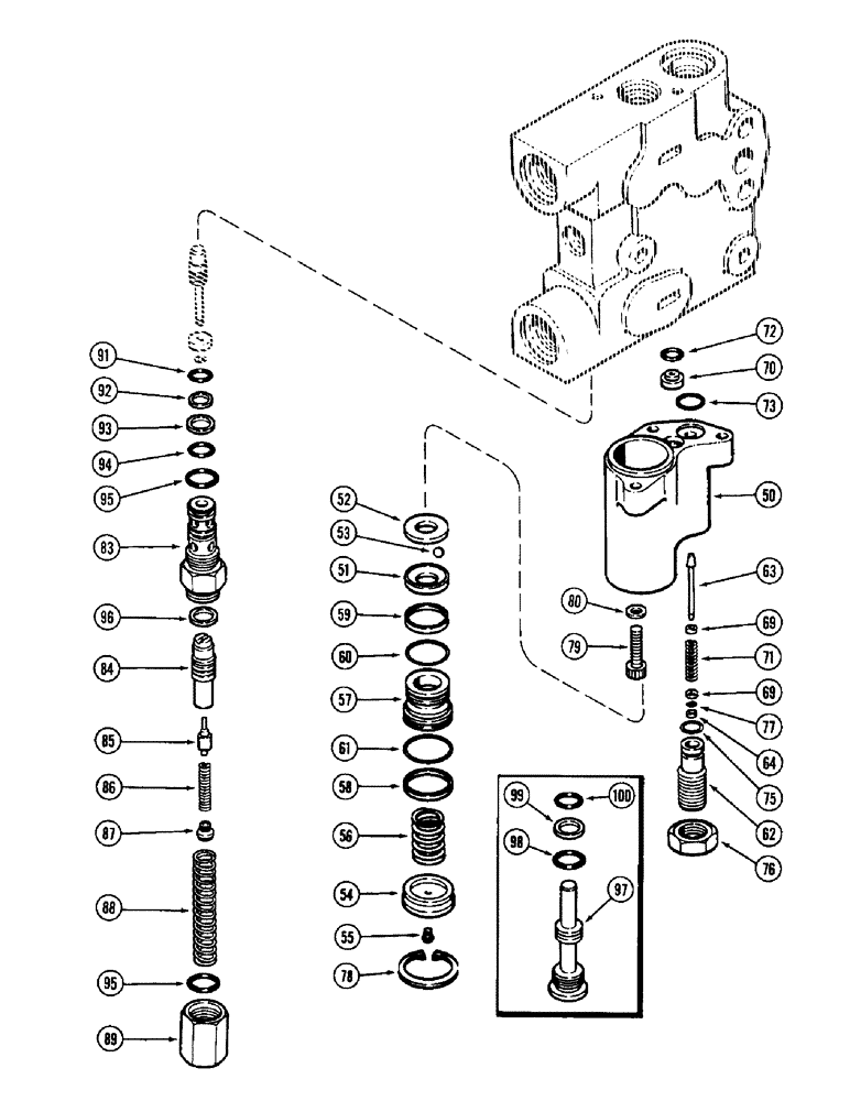 Схема запчастей Case IH 8950 - (8-052) - HYDRAULIC REMOTE VALVE ASSEMBLY, FIRST REMOTE WITH LOAD CHECK (08) - HYDRAULICS