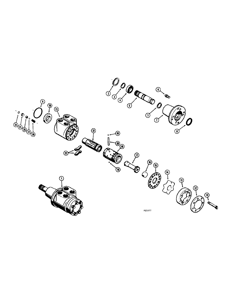 Схема запчастей Case IH 1470 - (128[1]) - MANUAL STEERING PUMP (05) - STEERING