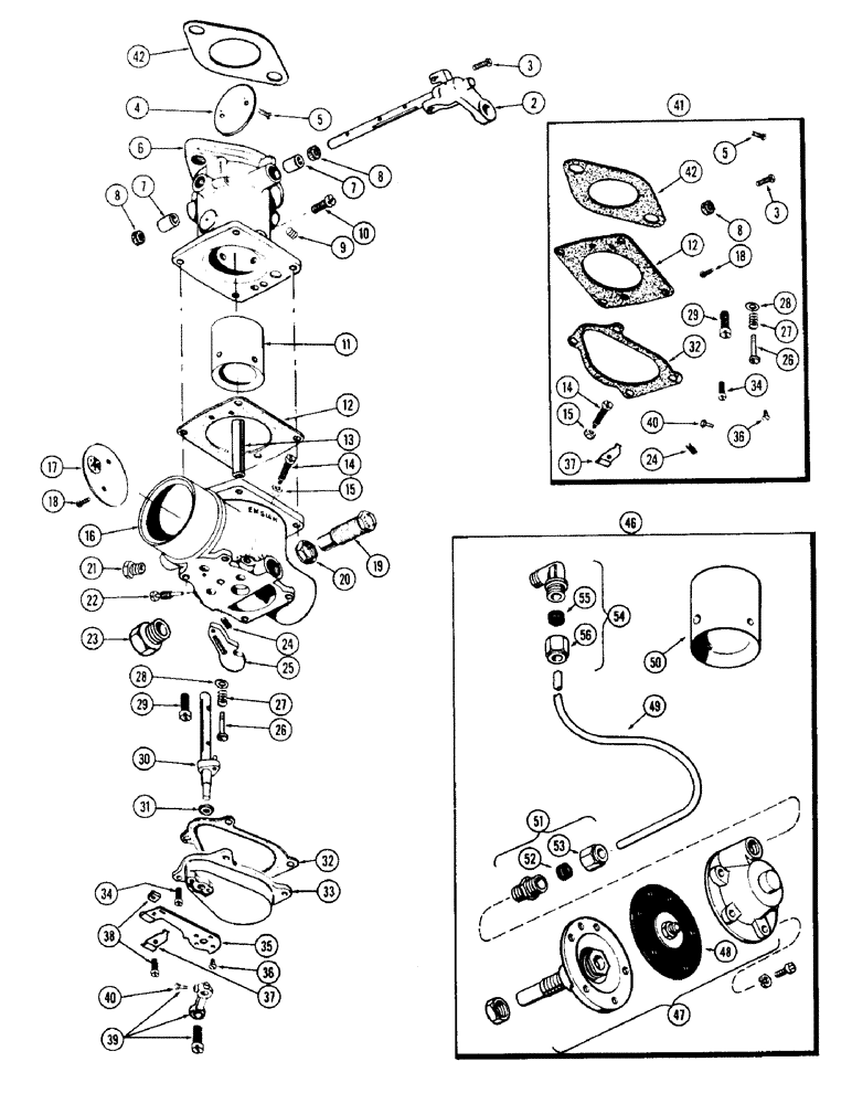 Схема запчастей Case IH 930-SERIES - (049A) - A23851 CARBURETOR WITHOUT ECONOMIZER, (377) SPARK IGNITION ENGINE, USED PRIOR TO ENGINE S/N 2170189 (03) - FUEL SYSTEM