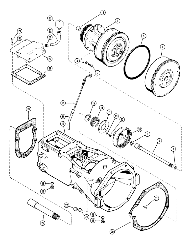 Схема запчастей Case IH M570 - (046) - TORQUE TUBE AND CONVERTER, TORQUE CONVERTER DRIVE (06) - POWER TRAIN