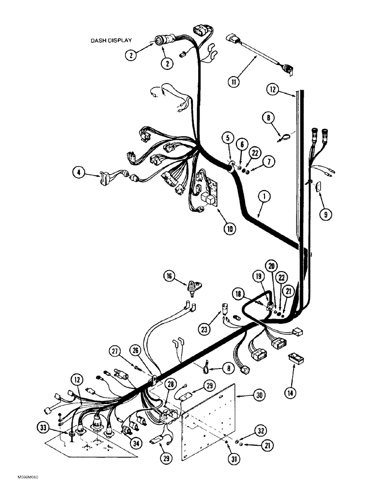 Схема запчастей Case IH 9390 - (4-02) - LOWER CAB HARNESS, SYNCHROSHIFT TRACTOR (04) - ELECTRICAL SYSTEMS