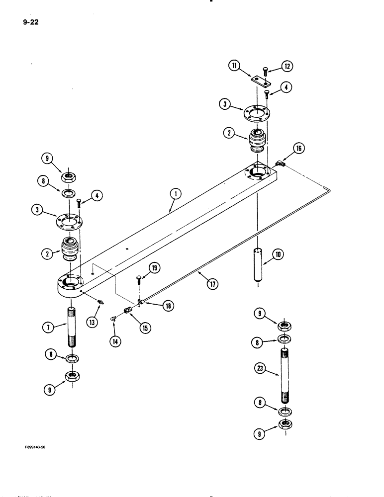 Схема запчастей Case IH 9110 - (9-22) - FRAME CONNECTING LINK AND KING PIN (09) - CHASSIS/ATTACHMENTS