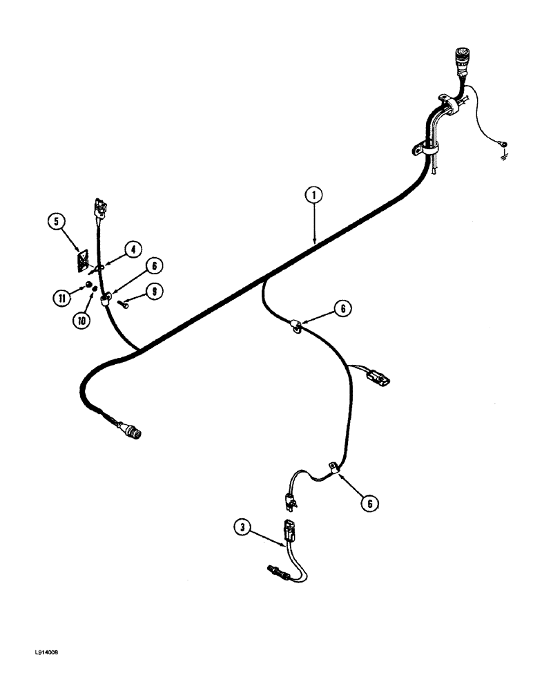 Схема запчастей Case IH 9280 - (4-030) - TRANSMISSION HARNESS SYNCHROMESH TRANSMISSION P.I.N. JCB0027683 THROUGH PIN JEE0033501 (04) - ELECTRICAL SYSTEMS