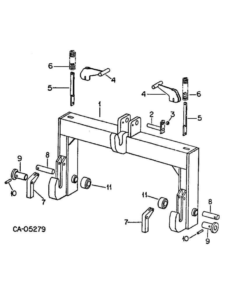 Схема запчастей Case IH 3788 - (09-10) - FRAME, THREE POINT HITCH QUICK COUPLER ATTACHMENT (12) - FRAME