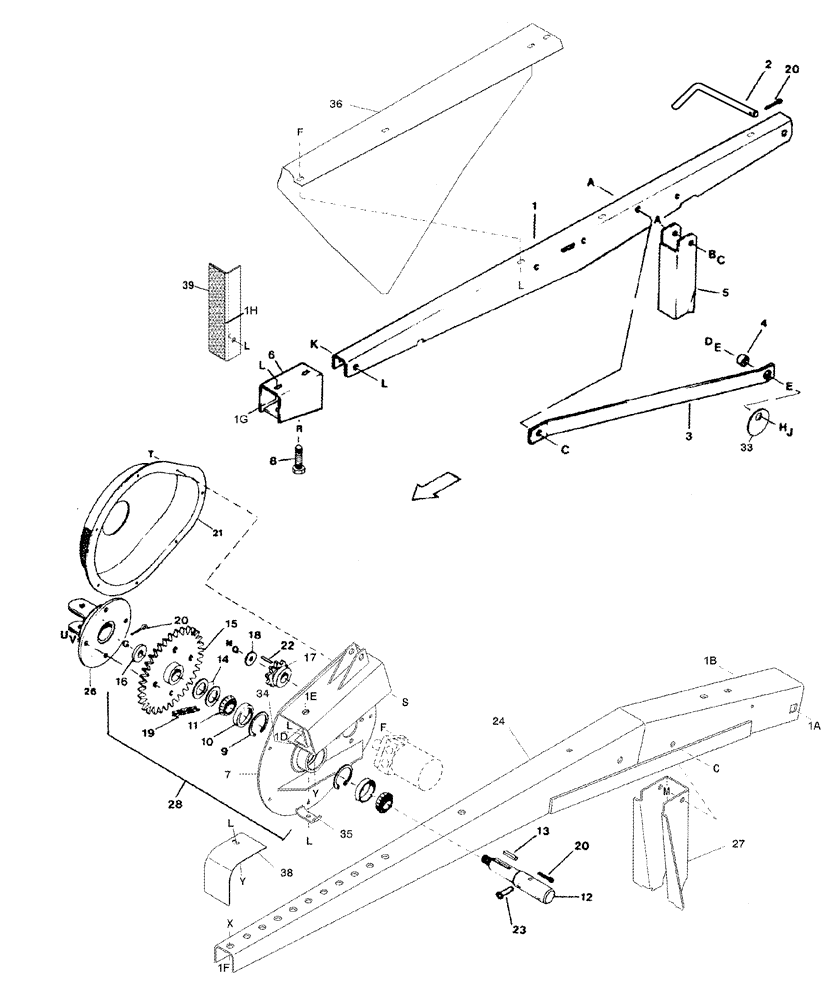 Схема запчастей Case IH 2042 - (09-15) - REEL DRIVE SYSTEM 