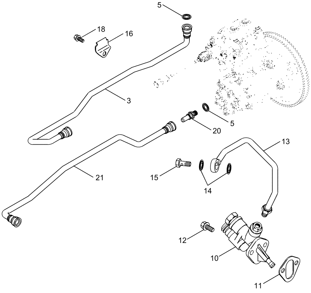 Схема запчастей Case IH 2388 - (03-05) - FUEL FILTER - PUMP, TRANSFER - ASN HAJ0295001 EXCEPT ALL CIS MARKETS (02) - FUEL SYSTEM