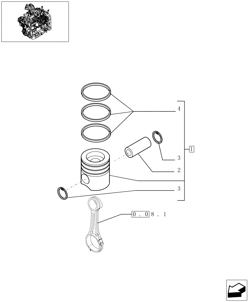 Схема запчастей Case IH MAXXUM 110 - (0.08.2/01) - PISTON ENGINE (STD + VAR.330003-332115-332116) (01) - ENGINE