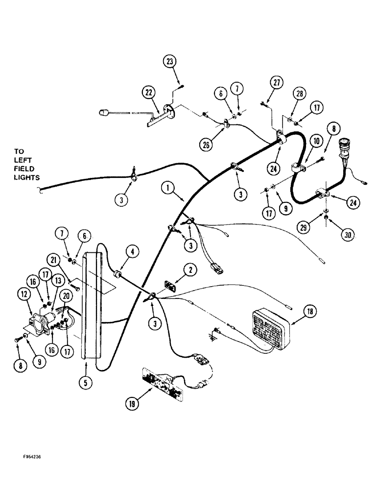 Схема запчастей Case IH 9310 - (4-022) - REAR FRAME HARNESS (04) - ELECTRICAL SYSTEMS