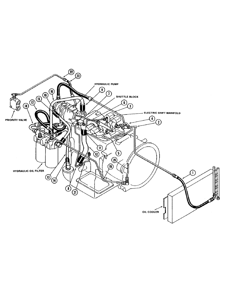 Схема запчастей Case IH 4694 - (1-020) - PICTORIAL INDEX, MAIN HYDRAULICS (00) - PICTORIAL INDEX