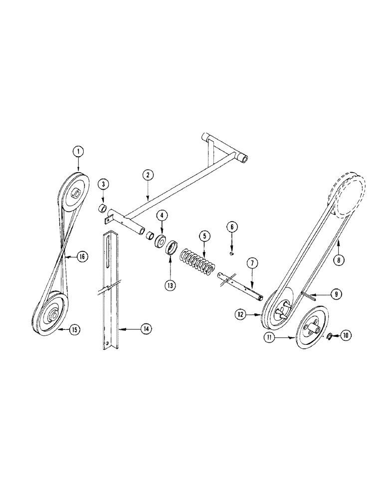 Схема запчастей Case IH 400 - (008[1]) - PICKUP DRIVE JACKSHAFT (58) - ATTACHMENTS/HEADERS