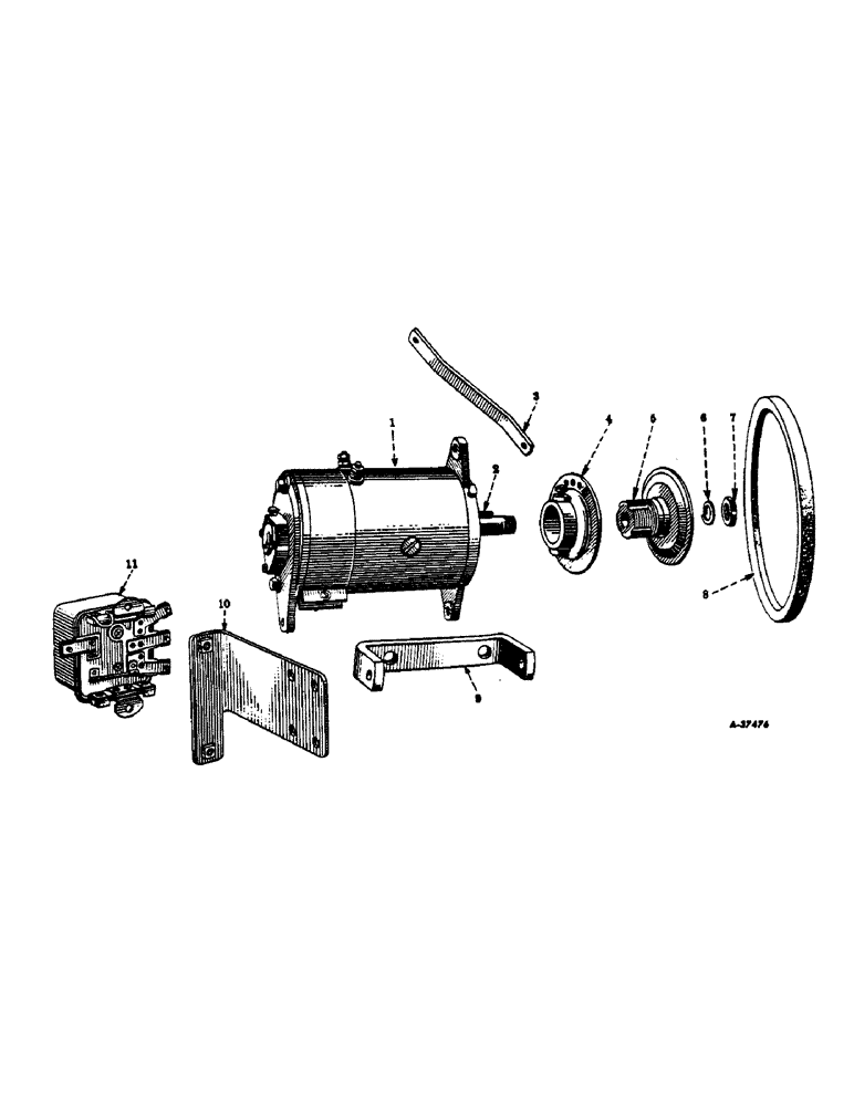 Схема запчастей Case IH 350 - (089) - ELECTRICAL SYSTEM, CARBURETED ENGINE, GENERATOR AND CONNECTIONS (06) - ELECTRICAL SYSTEMS