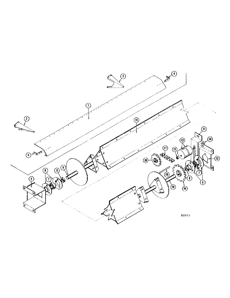 Схема запчастей Case IH 306 - (54) - BEATER ATTACHMENT (58) - ATTACHMENTS/HEADERS