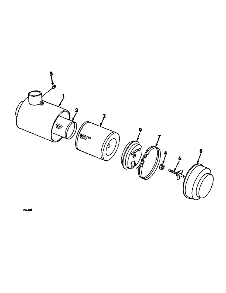 Схема запчастей Case IH 815 - (E-07) - FUEL SYSTEM, AIR CLEANER, AIR MAZE (02) - FUEL SYSTEM