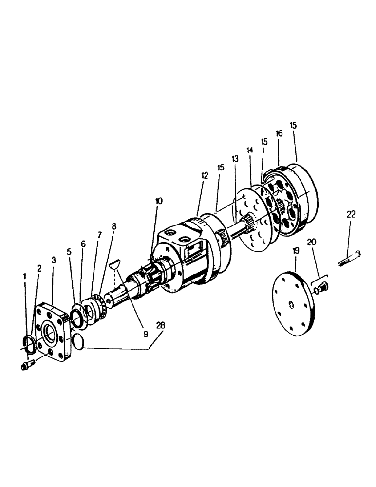 Схема запчастей Case IH 7700 - (B03-08) - HYDRAULIC MOTOR, S CHAR-LYNN, 22.6 CUBIC INCH Hydraulic Components & Circuits