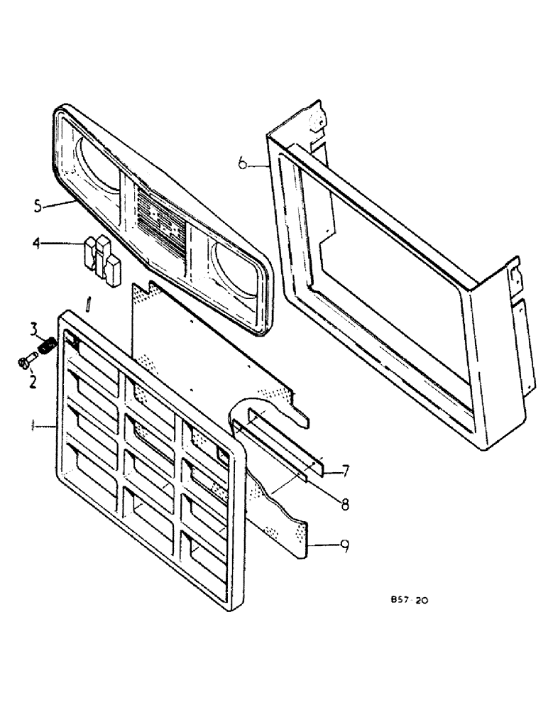 Схема запчастей Case IH 384 - (06-02) - COOLING, RADIATOR GRILLE Cooling