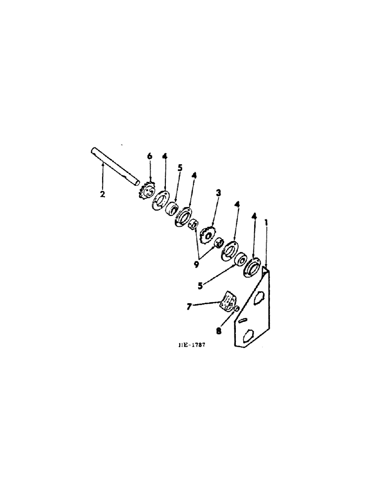 Схема запчастей Case IH 580 - (B-41) - BUNK FEED JACK SHAFT (00) - COMPLETE MACHINE