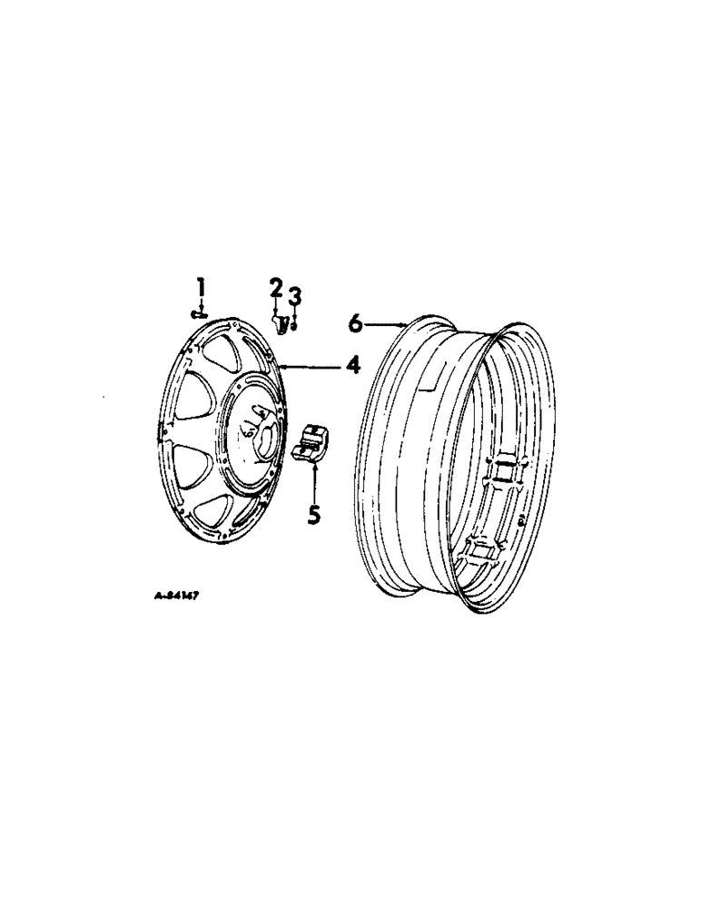 Схема запчастей Case IH 2544 - (L-09) - WHEELS AND WHEEL WEIGHTS, REAR WHEELS, INTERNATIONAL ROW CROP TRACTORS Wheels & Wheel Weights