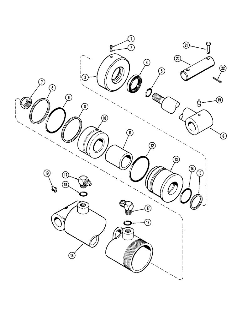 Схема запчастей Case IH 60 - (28) - BUCKET CYLINDER (35) - HYDRAULIC SYSTEMS