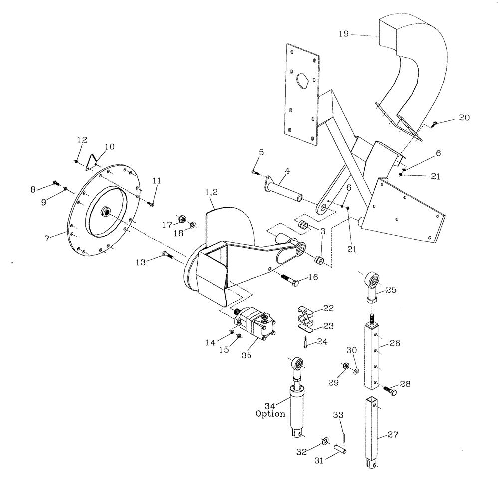 Схема запчастей Case IH 7700 - (A03[04]) - SIDETRIM KNIVES (ADJUSTABLE) Mainframe & Functioning Components