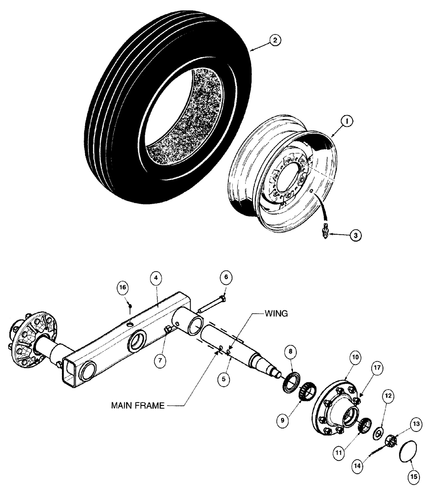 Схема запчастей Case IH 4450 - (09-32) - WHEEL AND HUB - 8-BOLT HUB 