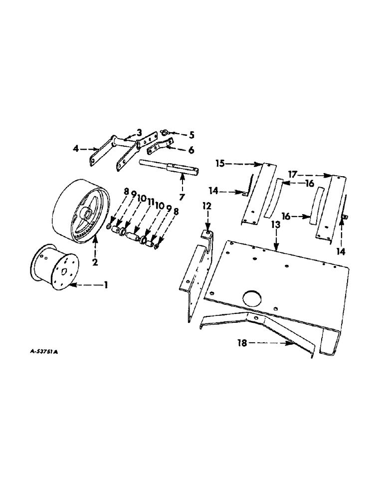 Схема запчастей Case IH 57 - (A-54) - ADDITIONAL PARTS FOR WISCONSIN ENGINE, ENGINE BASE AND PULLEYS 