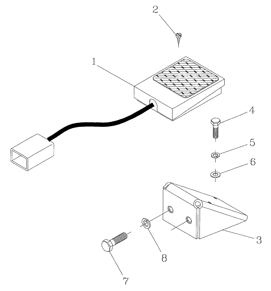 Схема запчастей Case IH 7700 - (A11[15]) - ELEVATOR SLEW CONTROL PEDAL,  ELECTRIC Mainframe & Functioning Components