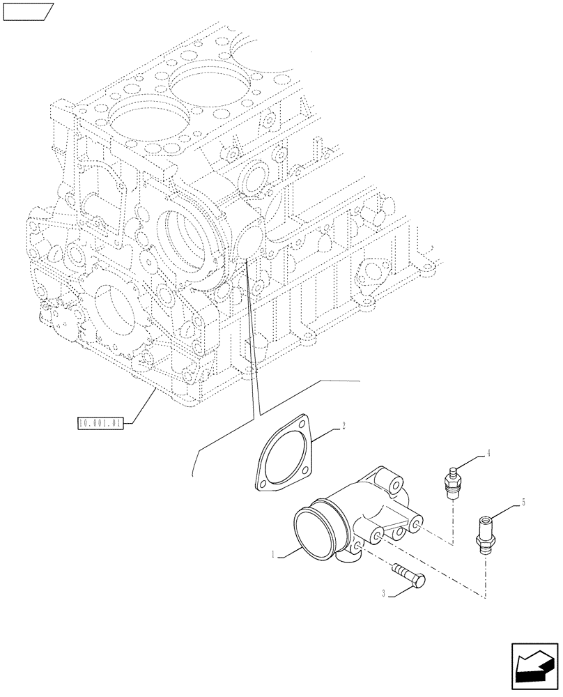 Схема запчастей Case IH F3BFE613D A004 - (10.402.01) - PIPING - ENGINE COOLING SYSTEM (504061191-504061378) (10) - ENGINE