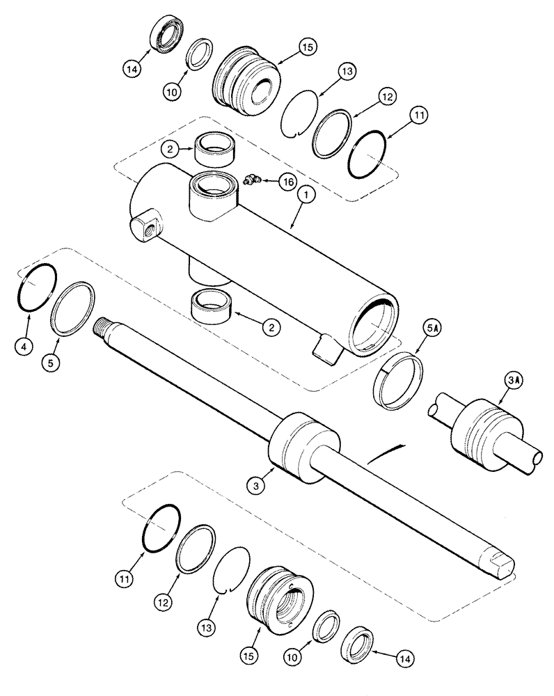 Схема запчастей Case IH 2555 - (05-09) - CYLINDER, STEERING (04) - STEERING