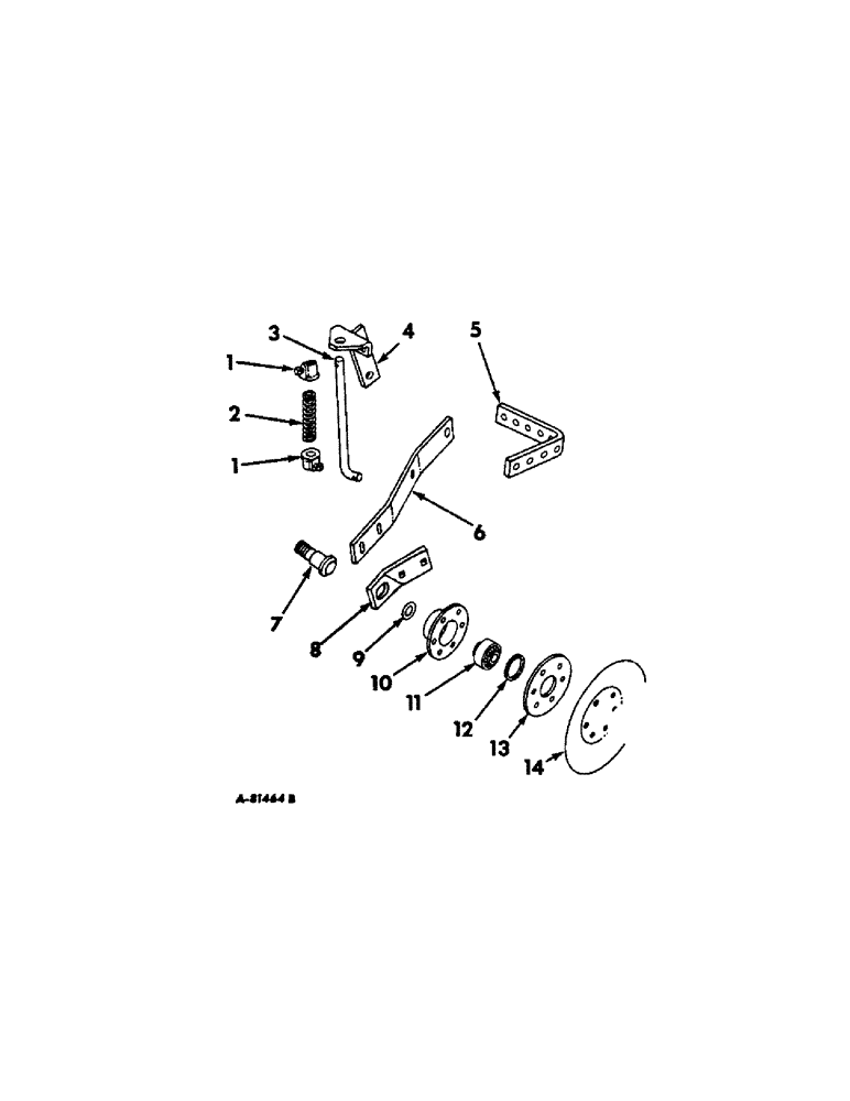 Схема запчастей Case IH 455 - (G-14[A]) - DISK COVERING ATTACHMENT, W/PRECISION BEARINGS, ONE PER ROW 