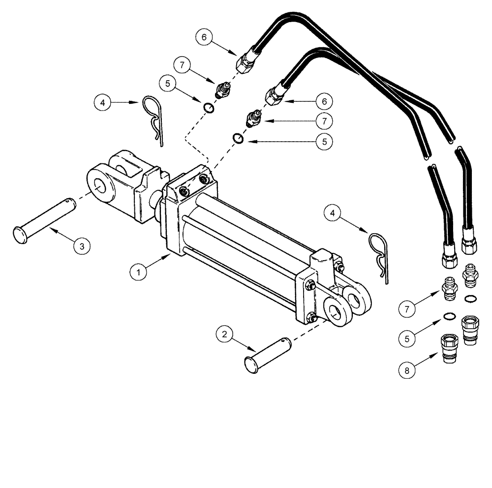 Схема запчастей Case IH 5300 - (8-12) - HYDRAULIC LIFT SYSTEM (08) - HYDRAULICS