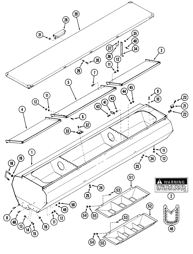 Схема запчастей Case IH 5400 - (9-018) - HOPPER, 15 FOOT DRILL (09) - CHASSIS