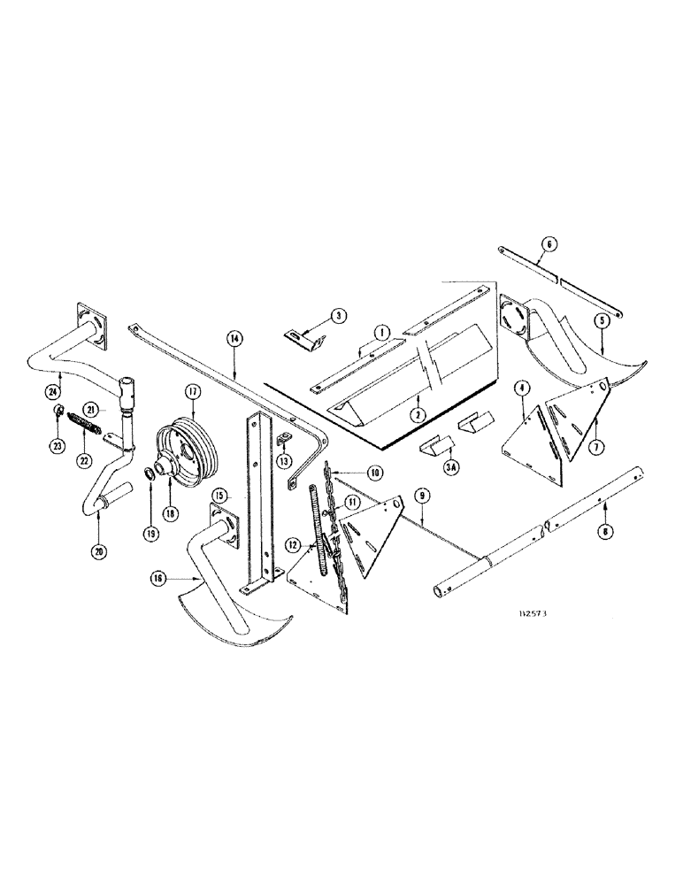 Схема запчастей Case IH 660 - (036) - PICKUP SUPPORTS, FIVE BELT 