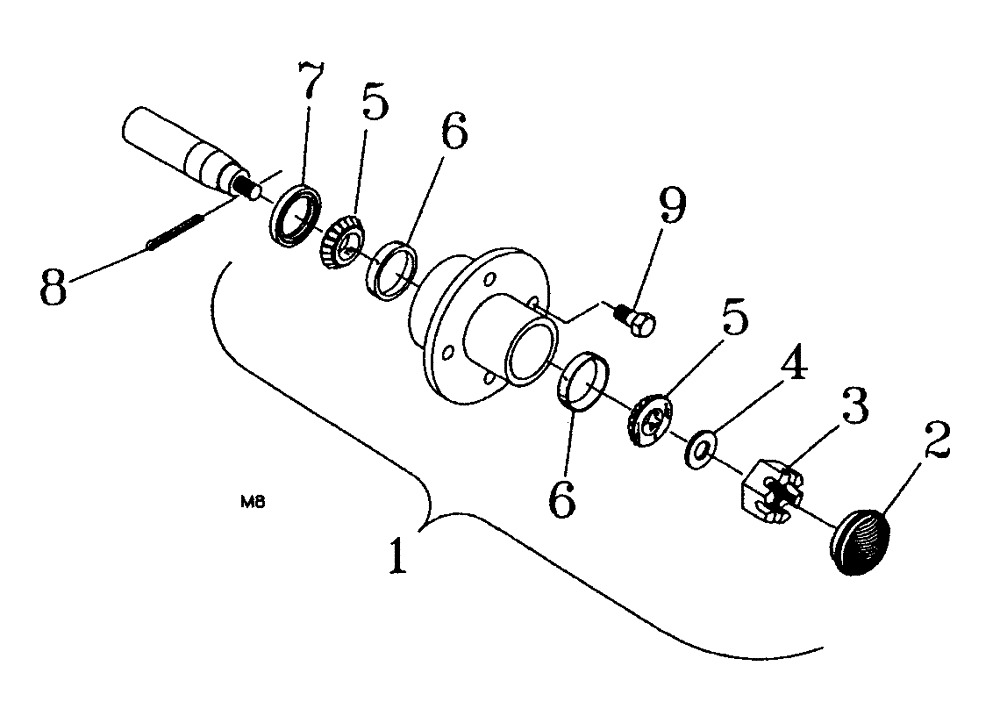 Схема запчастей Case IH NPX5300 - (44.100.11) - MARKER DISC HUB (09) - CHASSIS/ATTACHMENTS