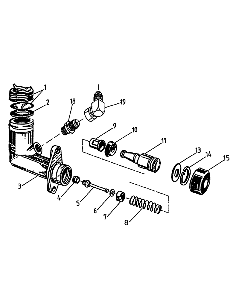 Схема запчастей Case IH 7000 - (A09-07) - BRAKE MASTER CYLINDER Mainframe & Functioning Components