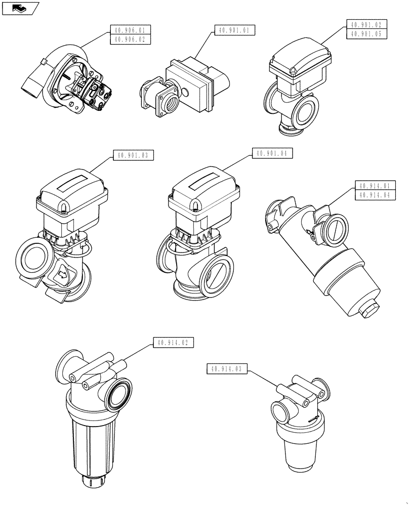 Схема запчастей Case IH 4430 - (00.000.40[02]) - PICTORIAL INDEX - PLUMBING (00) - GENERAL & PICTORIAL INDEX