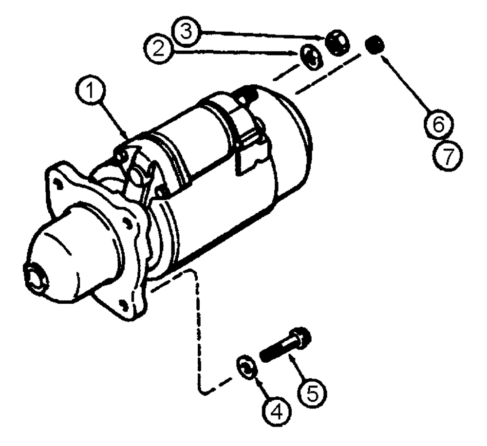 Схема запчастей Case IH FLX3330B - (02-063) - STARTER GROUP (FLX3300B CASE ENGINE) (01) - ENGINE