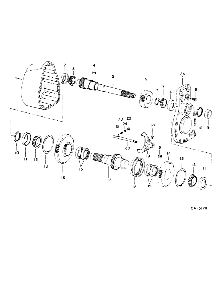 Схема запчастей Case IH 1460 - (17-057) - ROTOR DRIVE GEAR CASE Mounted Equipment